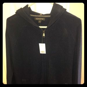 Banana Republic merino zip up sweater hoodie Large